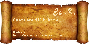 Cservenyák Kira névjegykártya